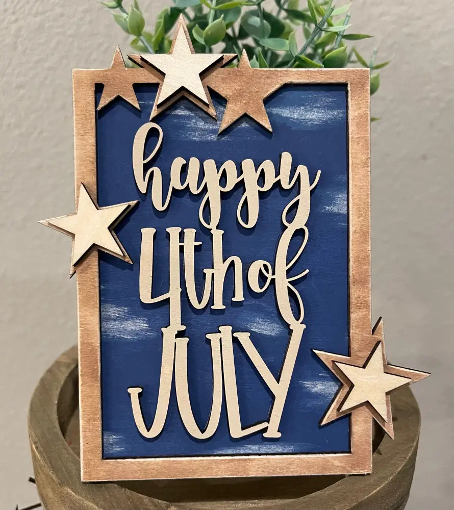 4Th Of July Tier Tray Set - Vintage Sitter