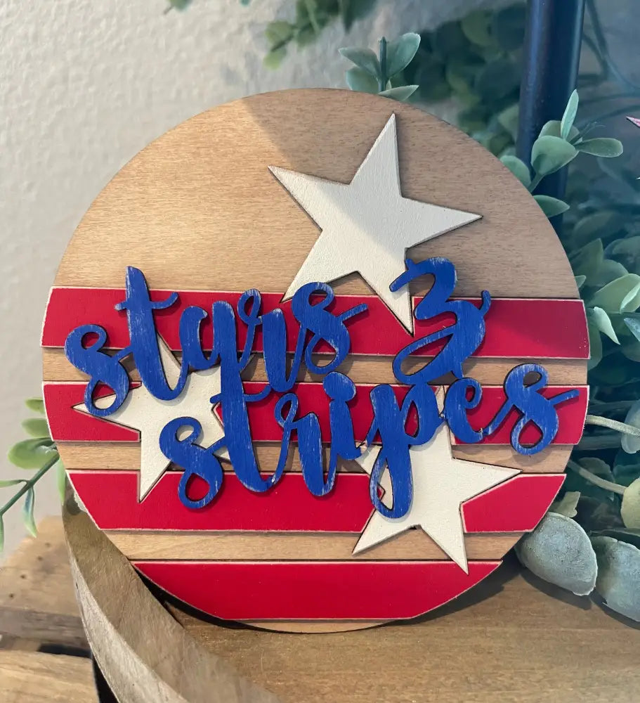 4Th Of July Tiered Tray Set - Bright Tier Sitter