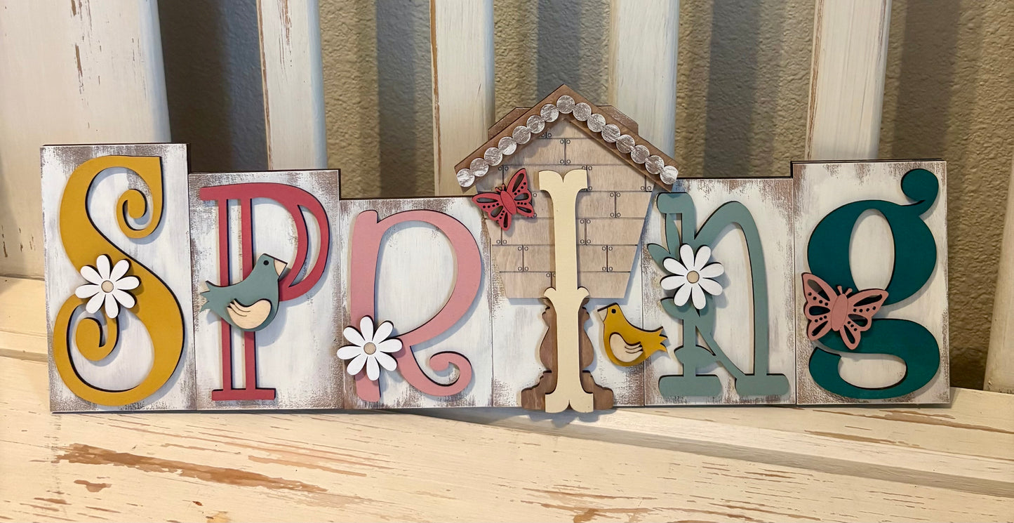 SPRING Sign #2 (White)