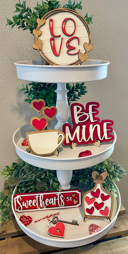 Valentines Tiered Tray Set #2