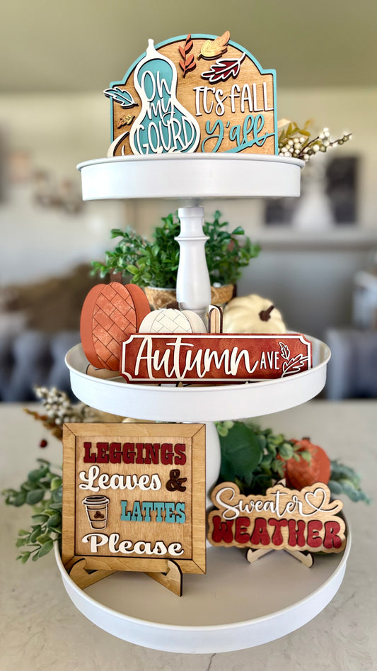 “Oh my Gourd” Fall Tier Tray