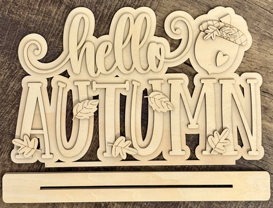 DIY “hello” Autumn Sign