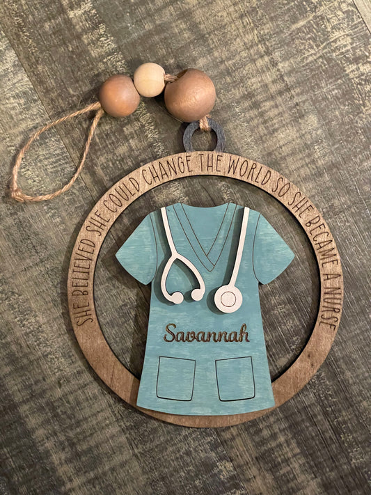Nurse Ornament (Customizable)