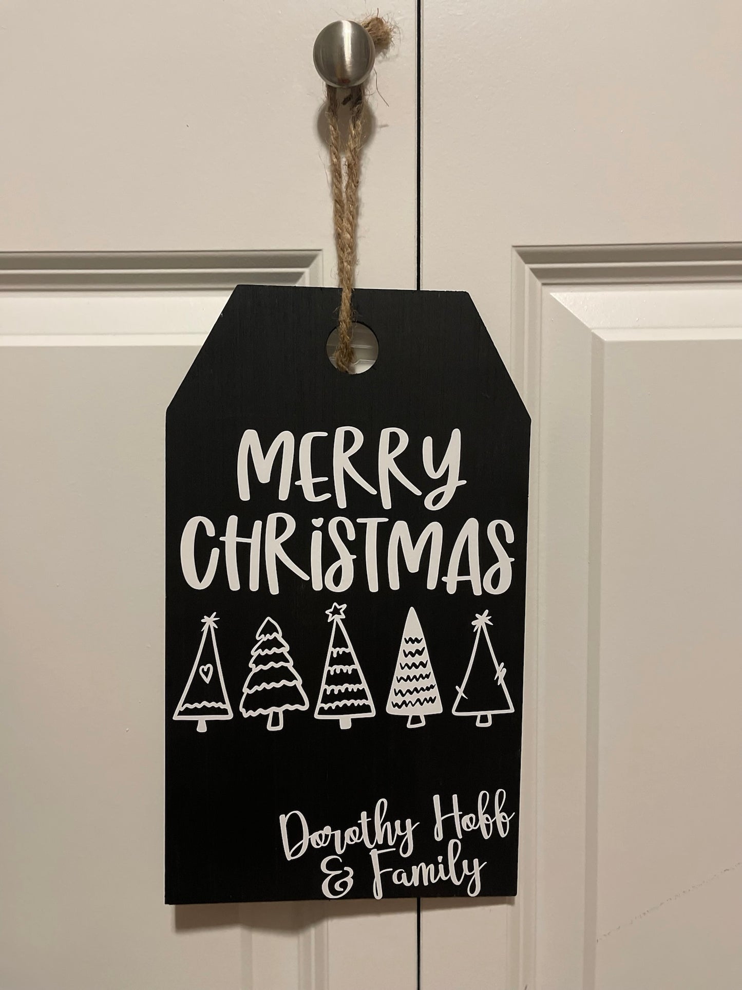 Merry Christmas Tree Tag Sign No.1 (Customizable)