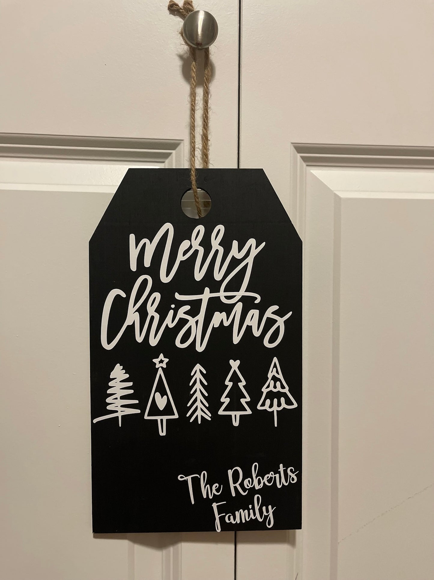 Merry Christmas Tree Tag Sign No.2 (Customizable)