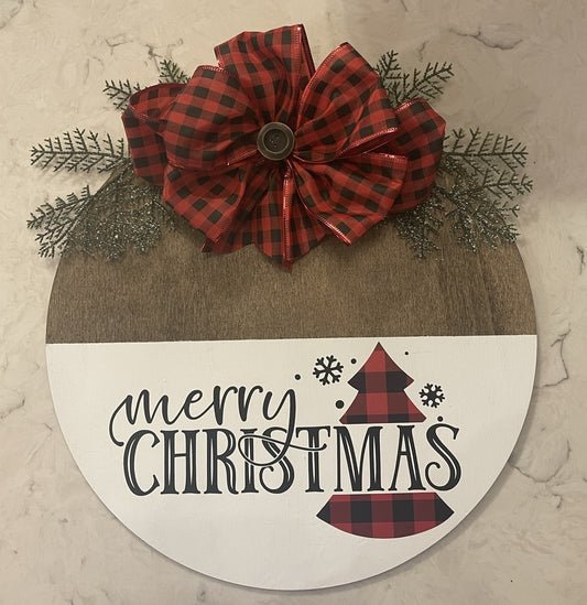 Merry Christmas Circle Sign