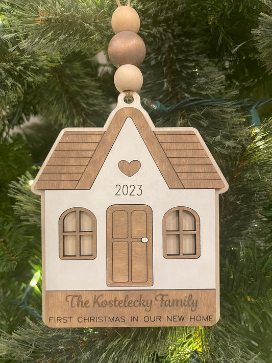 New Home First Christmas Ornament (Customizable)